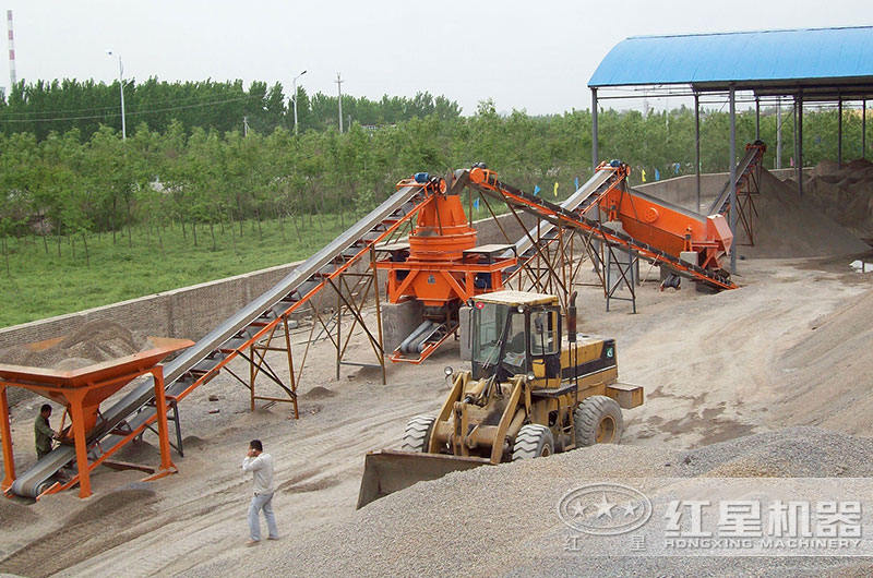 河南客戶小型機(jī)制砂生產(chǎn)線